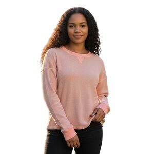 SEVEN7 peach long sleeved thermal shirt size Large